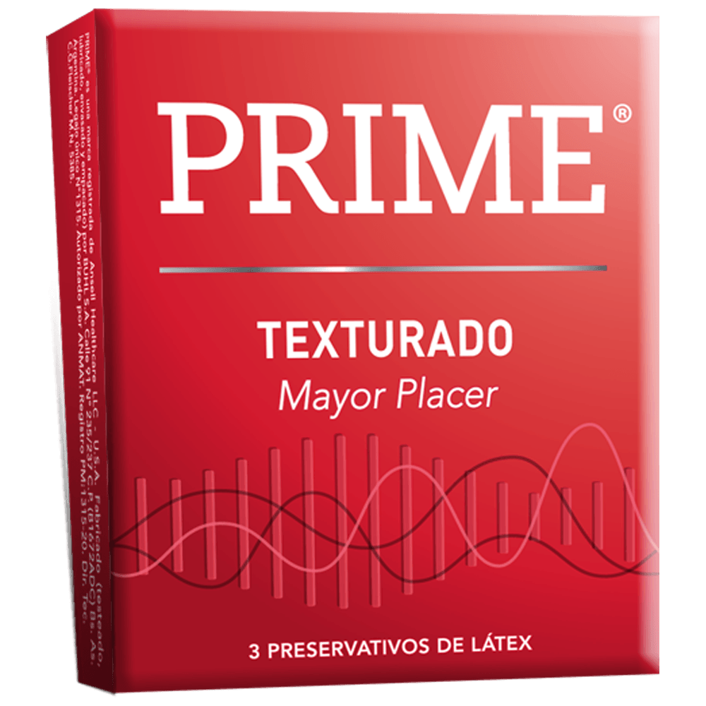 Prime Texturado - Caja x 3 preservativos