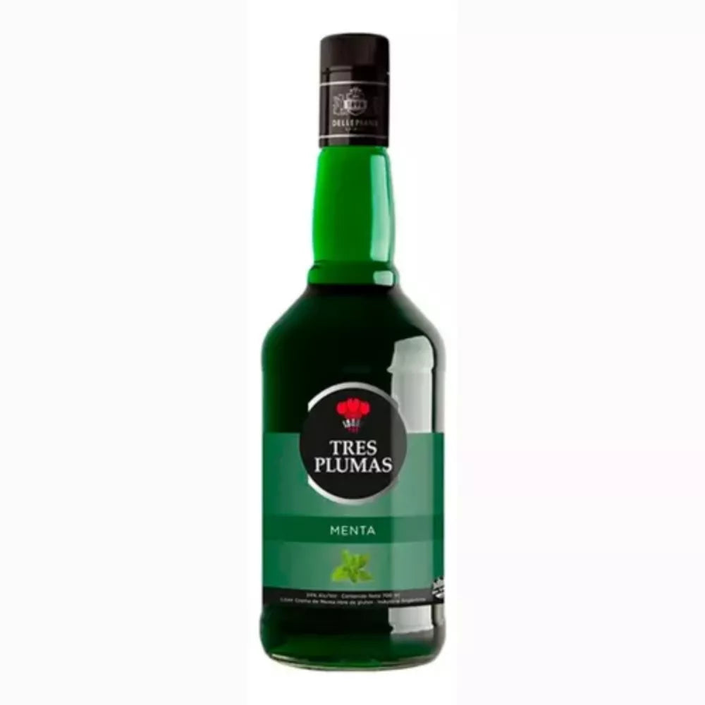 Licor Tres Plumas Menta - 700 ml