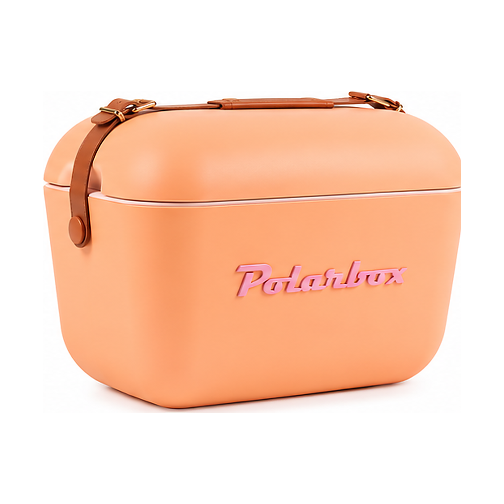 Conservadora Polarbox Retro Naranja c/ Correa Marrón - 20 lts
