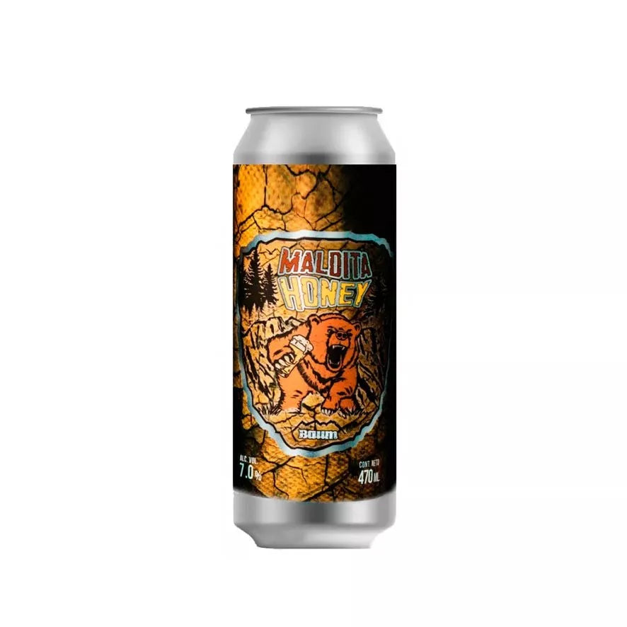 Cerveza Baum Lata Maldita Honey - 473 ml