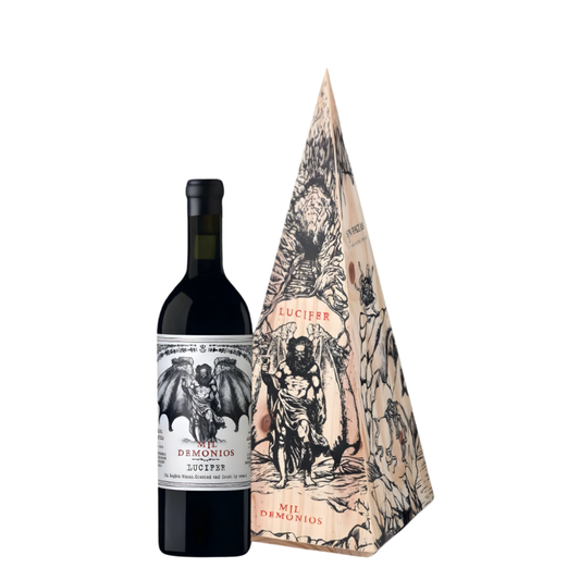 Vino El Jardín del Infierno Lucifer Pirámide Madera - 750 ml