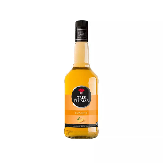 Licor Tres Plumas Durazno - 700 ml