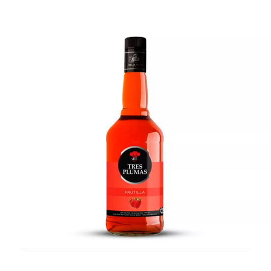 Licor Tres Plumas Frutilla - 700 ml