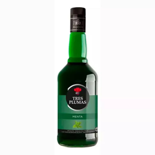 Licor Tres Plumas Menta - 700 ml