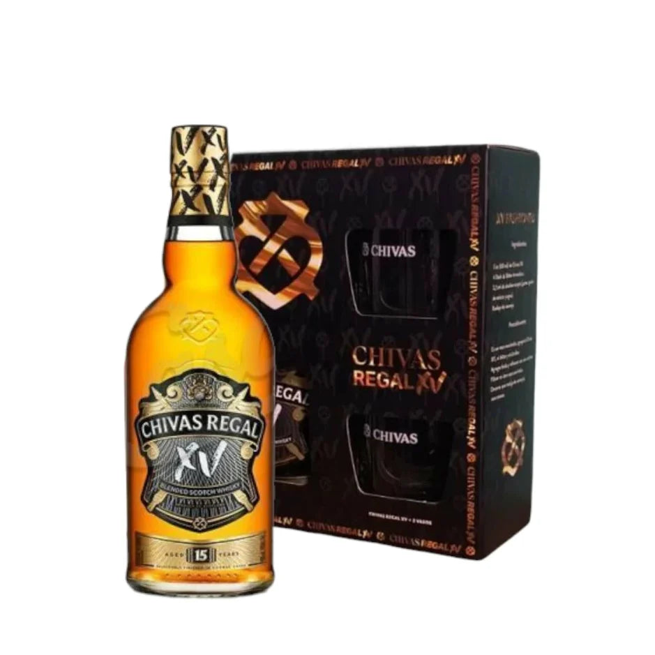 Whisky Chivas XV Estuche + 2 Vasos