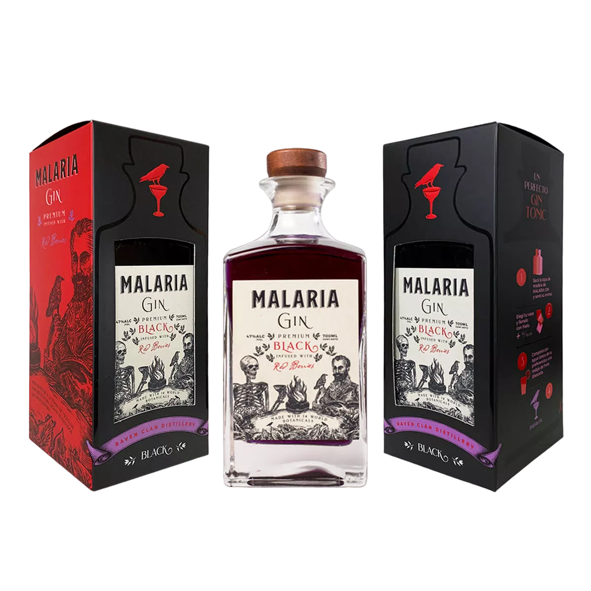 Gin Malaria Black c/ Estuche - 700 ml