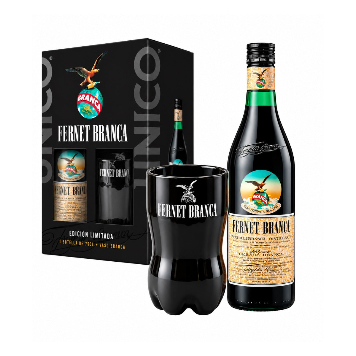Gift Pack Fernet Branca 750 ml + Vaso Cerámica