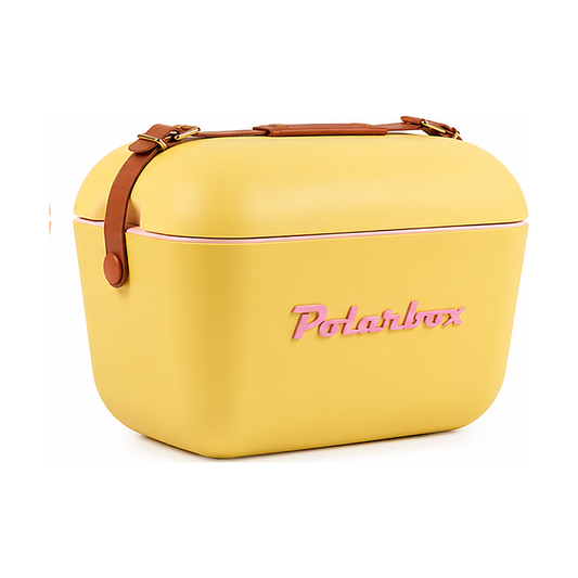 Conservadora Polarbox Retro Amarilla c/ Correa Marrón - 20 lts