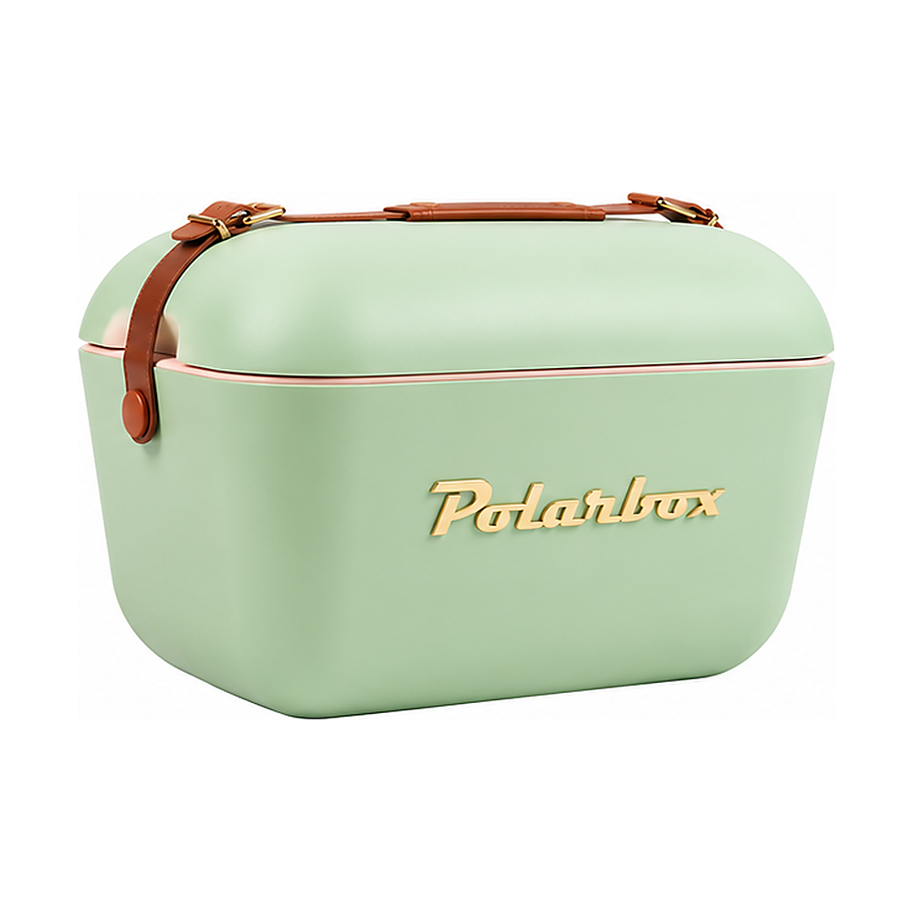 Conservadora Polarbox Retro Oliva Gold c/ Correa Marrón - 20 lts