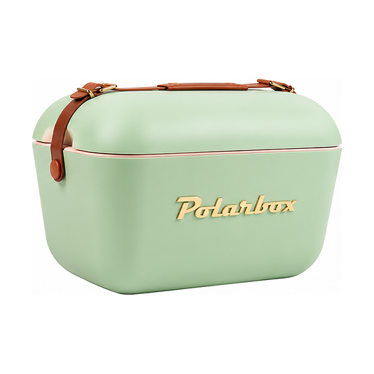 Conservadora Polarbox Retro Oliva Gold c/ Correa Marrón - 20 lts