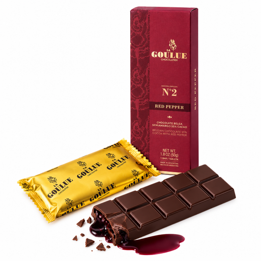 Tableta de Chocolate Semiamargo 55% de Cacao con Pimienta Roja - 50 gr